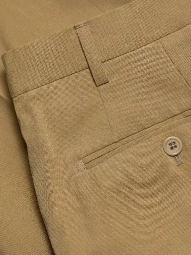Emporio Armani Men's Slim-Straight Trousers - Tan - Size 42 | Thumbnail 7