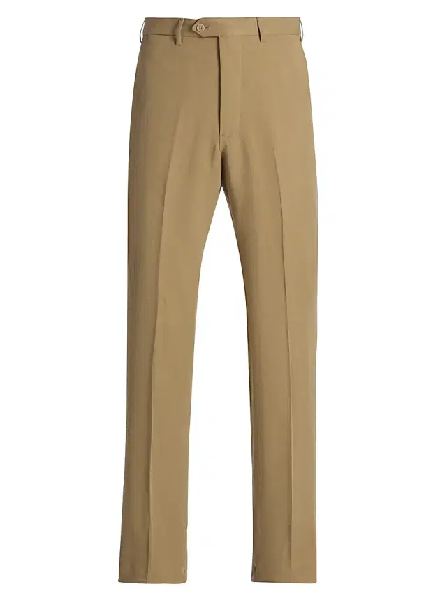 Men's Slim-Straight Trousers - Tan - Size 42