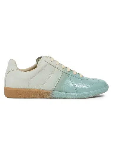 Maison Margiela Men's Replica Leather Low-Top Sneakers - Foggy | Thumbnail 1 Maison Margiela Men's Replica Leather Low-Top Sneakers - Foggy | Thumbnail 1