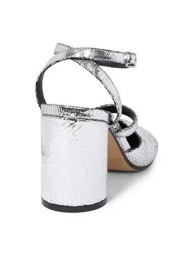 Maison Margiela Women's Tabi 80MM Metallic Leather Pumps | Thumbnail 3