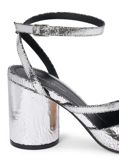 Maison Margiela Women's Tabi 80MM Metallic Leather Pumps | Thumbnail 5
