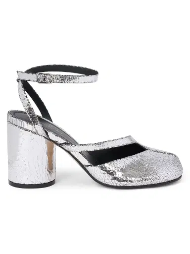 Maison Margiela Women's Tabi 80MM Metallic Leather Pumps | Thumbnail 1