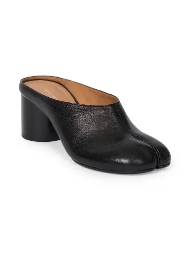 Maison Margiela Women's Tabi 60MM Leather Mules - Black | Thumbnail 2 Maison Margiela Women's Tabi 60MM Leather Mules - Black | Thumbnail 2