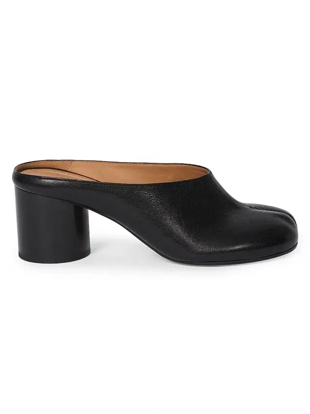 Maison Margiela Women's Tabi 60MM Leather Mules - Black