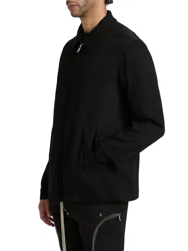 Rick Owens Men's Brad Wool Point Collar Jacket | Thumbnail 4 Rick Owens Men's Brad Wool Point Collar Jacket | Thumbnail 4