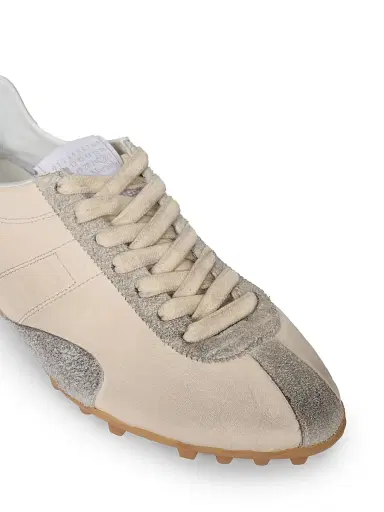 Maison Margiela Women's Sprinters Low-Top Leather Sneakers - Cream White Grey - Size 11 | Thumbnail 5