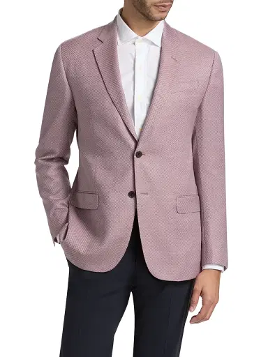 Emporio Armani Men's Micro Dot Jacket - Mauve | Thumbnail 3 Emporio Armani Men's Micro Dot Jacket - Mauve | Thumbnail 3
