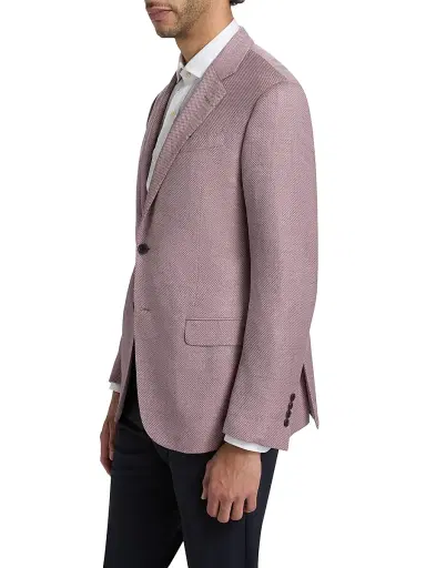 Emporio Armani Men's Micro Dot Jacket - Mauve | Thumbnail 4 Emporio Armani Men's Micro Dot Jacket - Mauve | Thumbnail 4