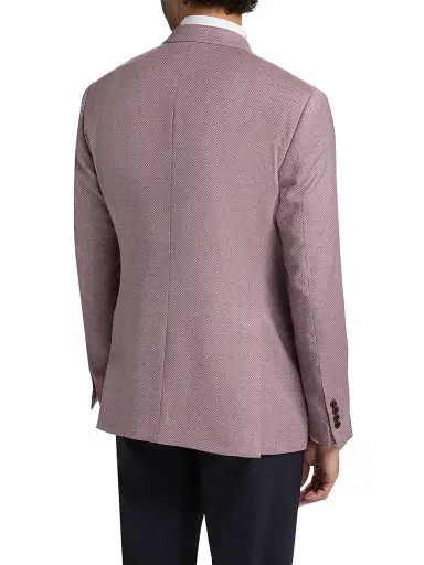 Emporio Armani Men's Micro Dot Jacket - Mauve | Thumbnail 5 Emporio Armani Men's Micro Dot Jacket - Mauve | Thumbnail 5