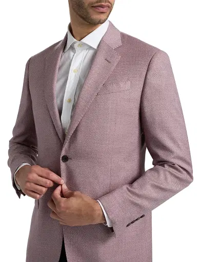 Emporio Armani Men's Micro Dot Jacket - Mauve | Thumbnail 6 Emporio Armani Men's Micro Dot Jacket - Mauve | Thumbnail 6