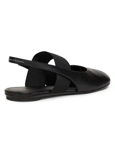 MM6 MAISON MARGIELA Women's Logo Peep-Toe Slingback Ballet Flats | Thumbnail 3 MM6 MAISON MARGIELA Women's Logo Peep-Toe Slingback Ballet Flats | Thumbnail 3