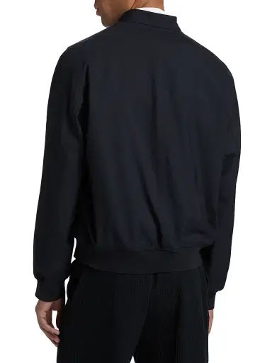 Emporio Armani Men's Oversized Pocket Wool Bomber Jacket - Iconic Blue Navy - Size 46 | Thumbnail 5
