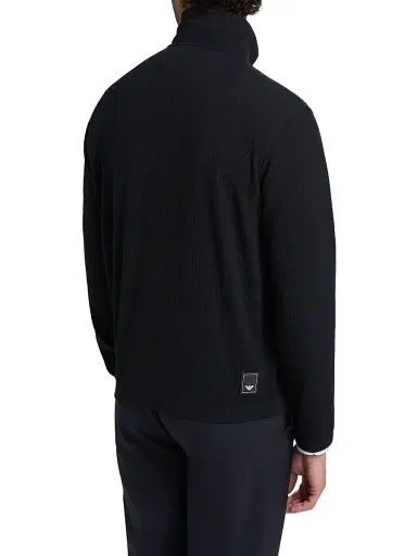 Emporio Armani Men's Textured Jersey Track Jacket | Thumbnail 5 Emporio Armani Men's Textured Jersey Track Jacket | Thumbnail 5