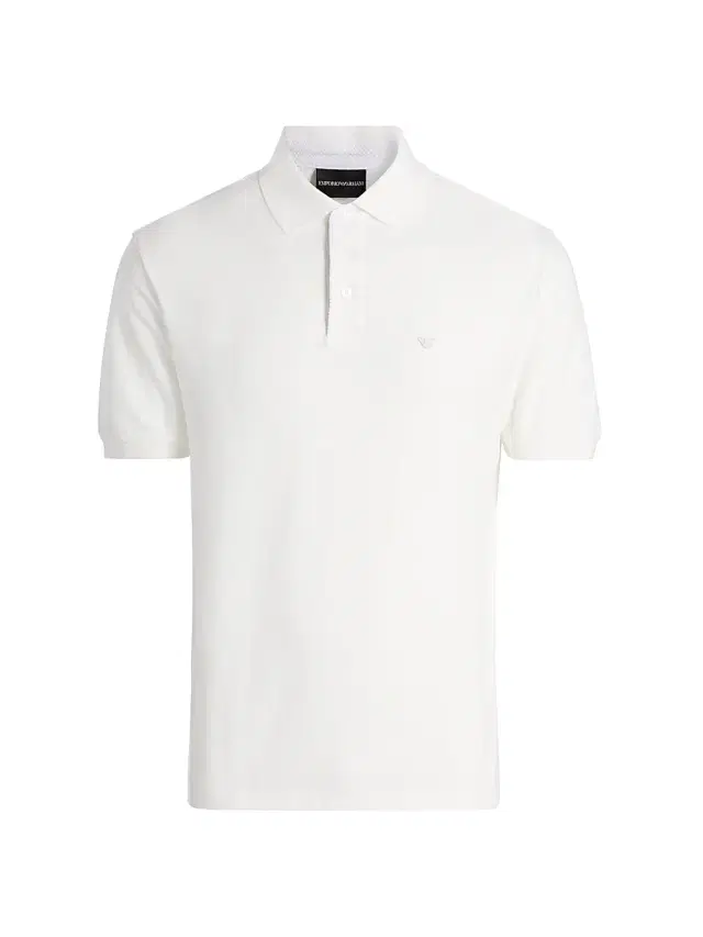 Emporio Armani Men's Cotton Polo Shirt - Off White - Size XL
