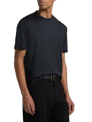 Emporio Armani Men's Eagle Logo Crewneck T-Shirt - Blue Navy - Size Large | Thumbnail 4