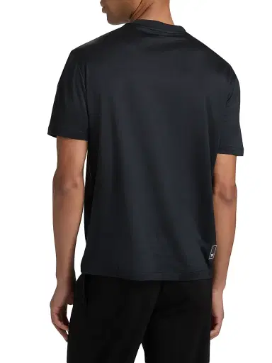 Emporio Armani Men's Eagle Logo Crewneck T-Shirt - Blue Navy - Size Large | Thumbnail 5