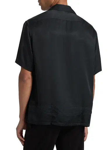 Emporio Armani Men's Paisley Satin Camp Shirt - Fancy Paisley | Thumbnail 5 Emporio Armani Men's Paisley Satin Camp Shirt - Fancy Paisley | Thumbnail 5