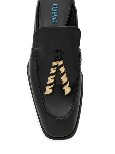Loewe Women's Edge 20MM Leather Mules - Black - Size 11 | Thumbnail 4