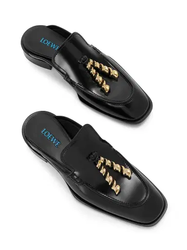 Loewe Women's Edge 20MM Leather Mules - Black - Size 11 | Thumbnail 5
