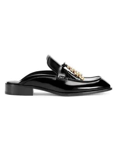 Loewe Women's Edge 20MM Leather Mules - Black - Size 11 | Thumbnail 1