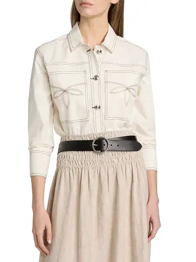 Rails Women's Briggs Stretch-Cotton Jacket - Bone | Thumbnail 3