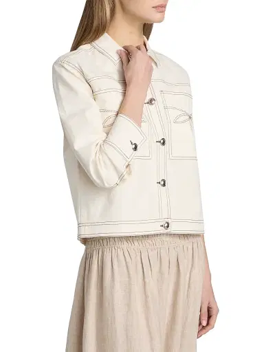 Rails Women's Briggs Stretch-Cotton Jacket - Bone | Thumbnail 4