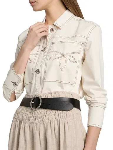 Rails Women's Briggs Stretch-Cotton Jacket - Bone | Thumbnail 6