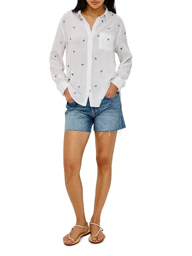 Rails Women's Charli Floral Embroidered Shirt - Bluebell Carnations | Thumbnail 2