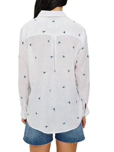 Rails Women's Charli Floral Embroidered Shirt - Bluebell Carnations | Thumbnail 4