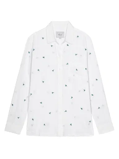 Rails Women's Charli Floral Embroidered Shirt - Bluebell Carnations | Thumbnail 1