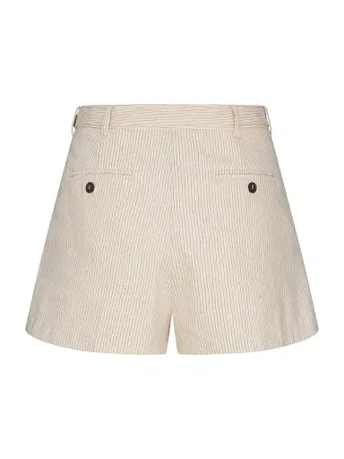 Frame Women's The Striped Soho Wide-Leg Belted Shorts - Ecru Multi - Size 12 | Thumbnail 3 Frame Women's The Striped Soho Wide-Leg Belted Shorts - Ecru Multi - Size 12 | Thumbnail 3