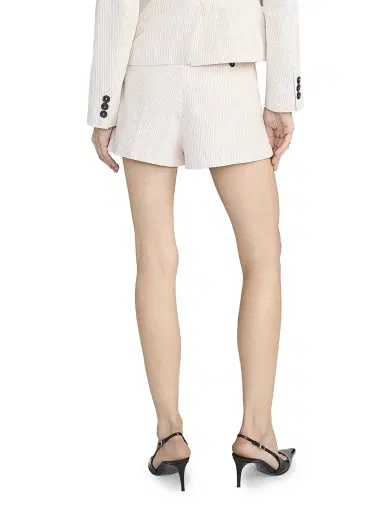 Frame Women's The Striped Soho Wide-Leg Belted Shorts - Ecru Multi - Size 12 | Thumbnail 6 Frame Women's The Striped Soho Wide-Leg Belted Shorts - Ecru Multi - Size 12 | Thumbnail 6