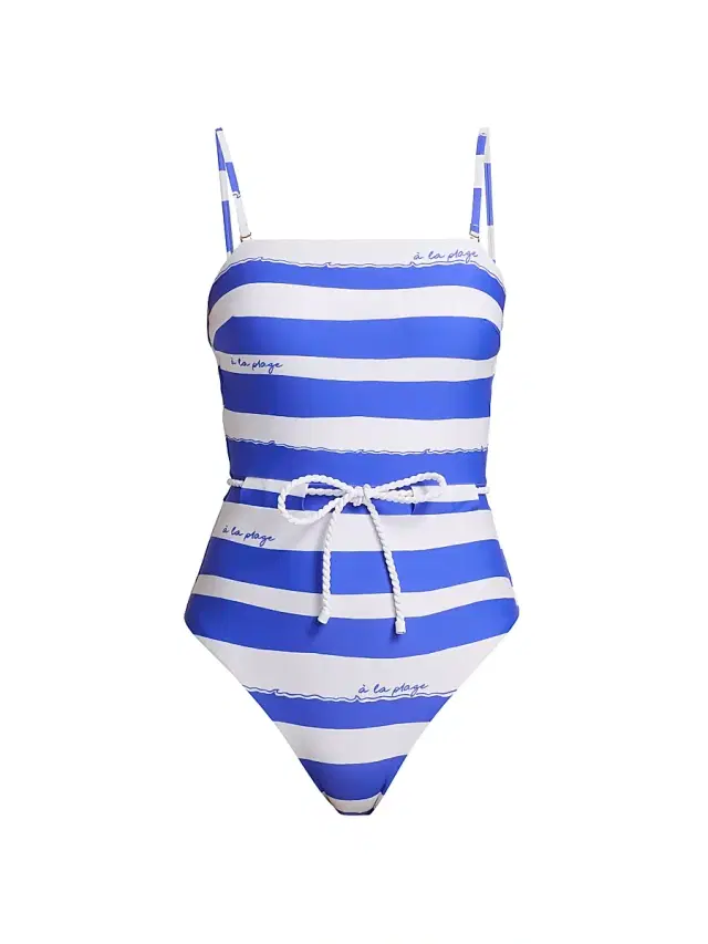 Milly Women's À La Plage Belted One-Piece Swimsuit