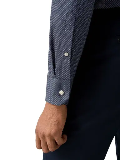 Eton Men's Geometric Print Contemporary-Fit Cotton Twill Shirt | Thumbnail 5 Eton Men's Geometric Print Contemporary-Fit Cotton Twill Shirt | Thumbnail 5