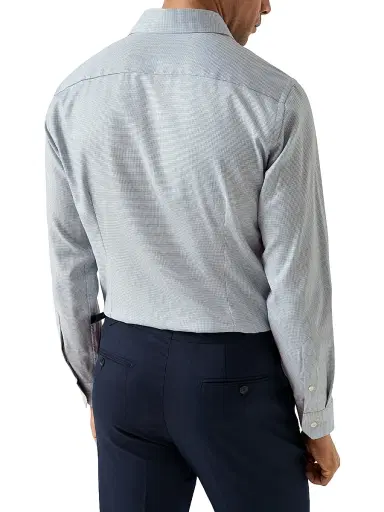 Eton Men's Contemporary-Fit Semi Solid Twill Shirt | Thumbnail 3 Eton Men's Contemporary-Fit Semi Solid Twill Shirt | Thumbnail 3
