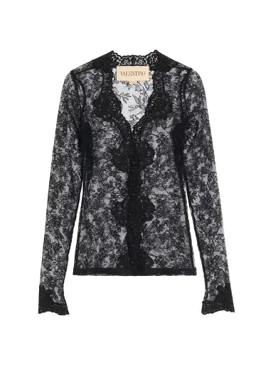 Valentino Garavani Women's Stretch Lace Cardigan | Thumbnail 1