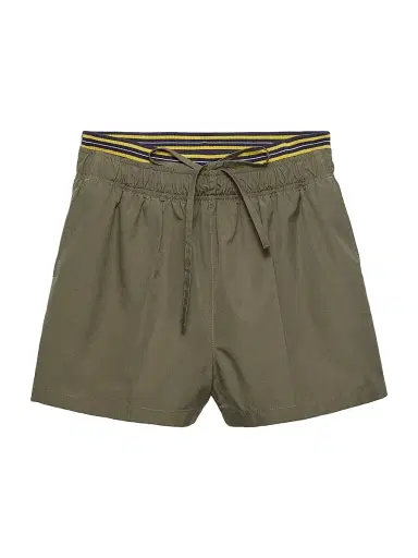 Prada Women's Poplin Shorts - Green - Size 10 | Thumbnail 1