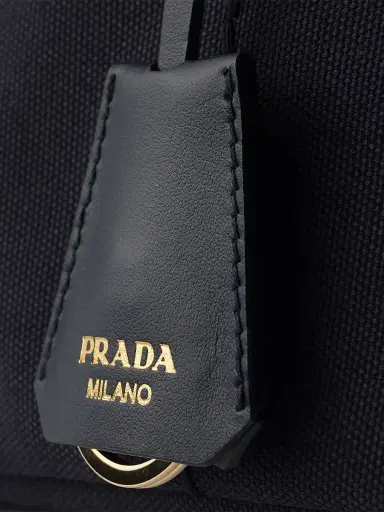 Prada Women's Jardinière Cotton Canvas Mini Top Handle Bag - Blue | Thumbnail 5