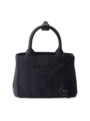 Prada Women's Jardinière Cotton Canvas Mini Top Handle Bag - Blue | Thumbnail 1