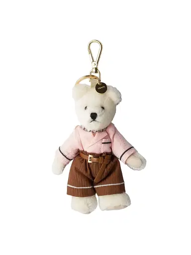 Prada Women's Teddy Bear Keychain Charm - White | Thumbnail 1