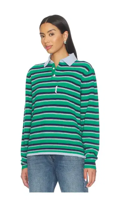 Hommegirls Knit Stripe Polo | Thumbnail 2