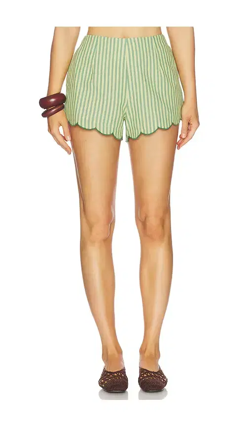 MINKPINK Capri Scallop Hem Shorts