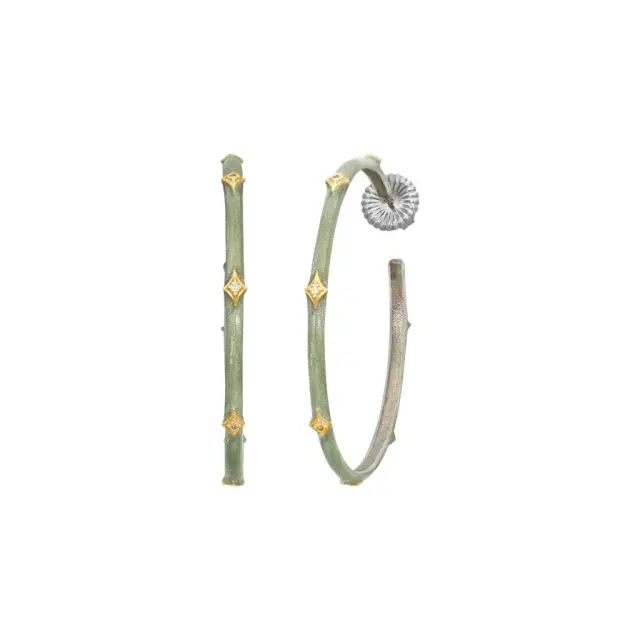 Armenta Armenta 14K Rose Gold Diamond Crivelli Hoop Earrings by The Solist