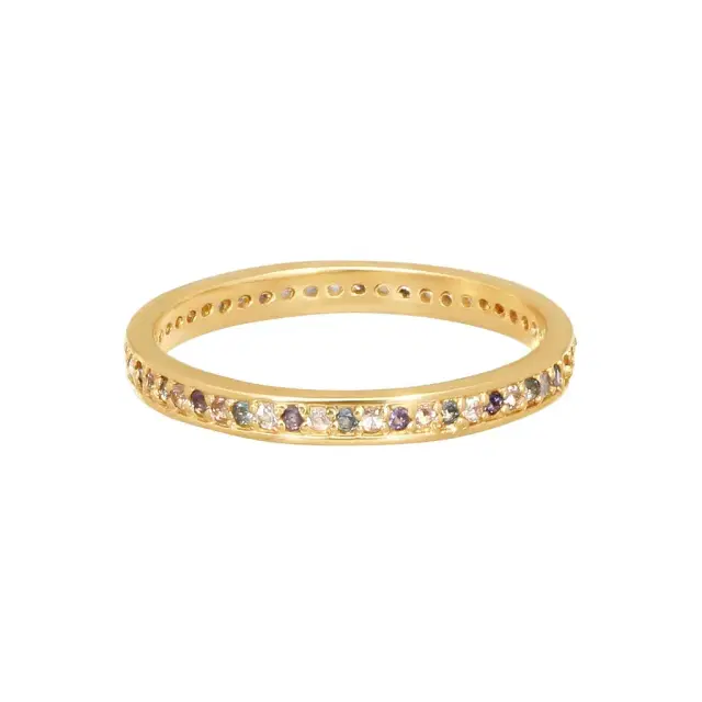 Armenta Armenta 14K Rose Gold Purple Multi-Gemstone Stack Band Ring Sz. 6 by The Solist