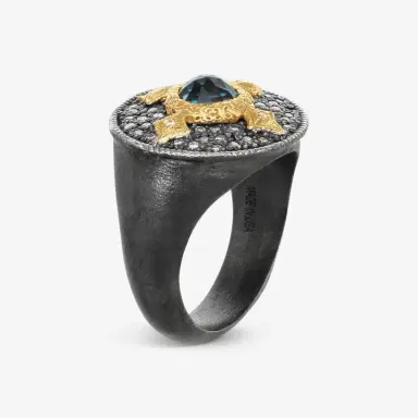 Armenta Armenta 18K Yellow Gold & Grey Sterling Silver Multi-Stone Ring Sz. 6.5 by The Solist | Thumbnail 2