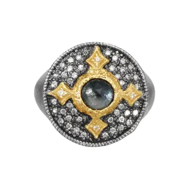 Armenta Armenta 18K Yellow Gold & Grey Sterling Silver Multi-Stone Ring Sz. 6.5 by The Solist | Thumbnail 1