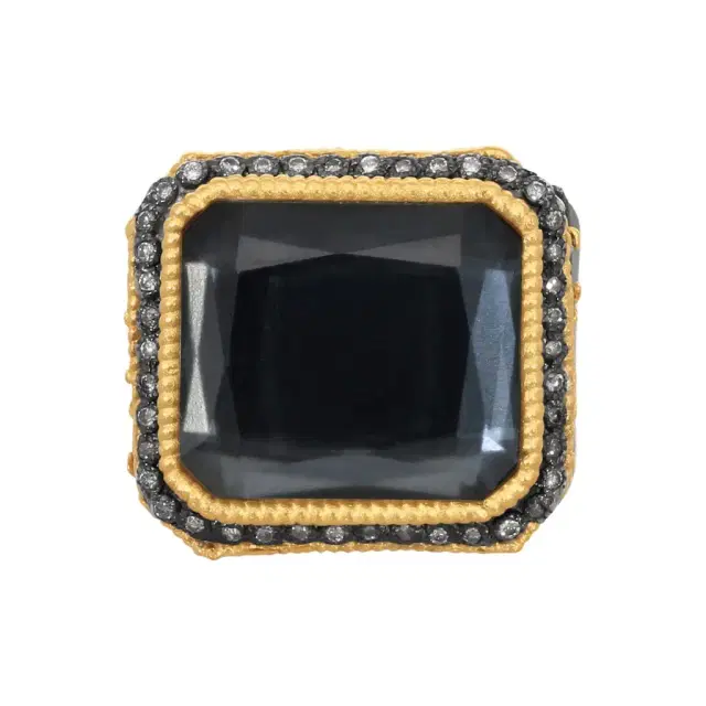Armenta Armenta 18K Yellow Gold & Grey Sterling Silver Wide Band Ring Sz. 8 by The Solist