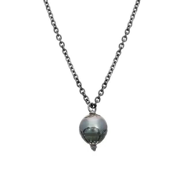 Armenta Armenta Grey Sterling Silver Tahitian Pearl Pendant Necklace by The Solist