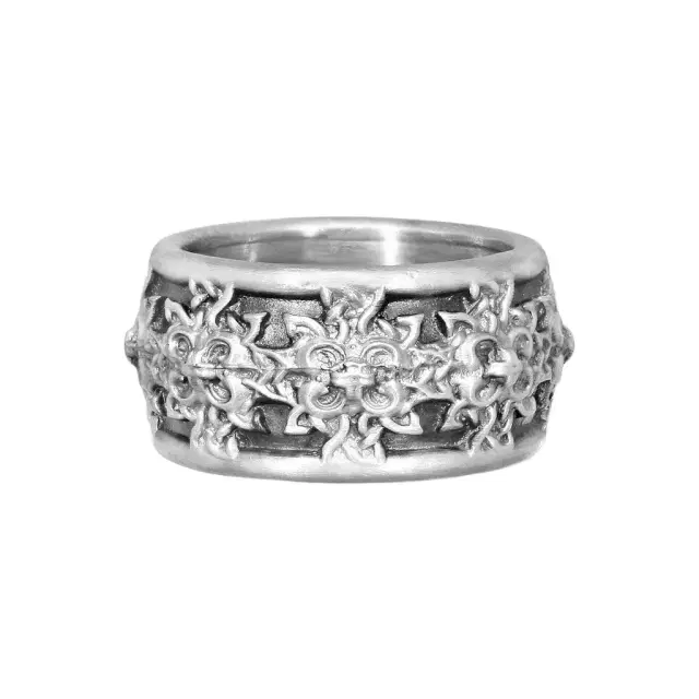 Armenta Armenta Romero Sterling Silver Woven Scroll Wide Band Ring Sz. 10 by The Solist