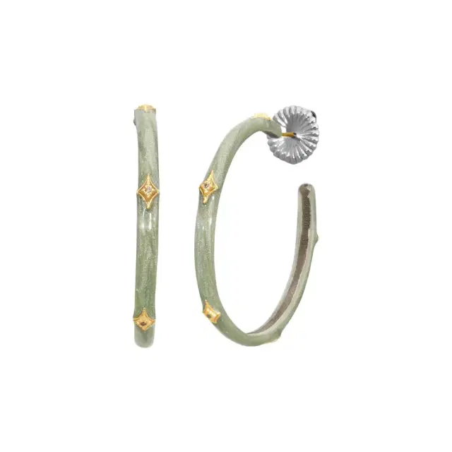 Armenta Armenta Rose World 14K Rose Gold Diamond Hoop Earrings by The Solist
